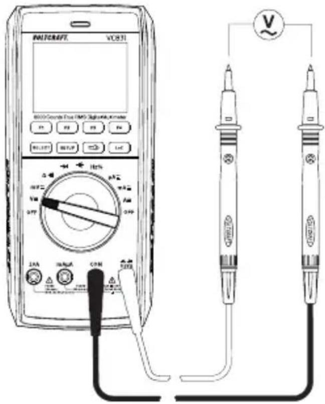 VOLTCRAFT VC831 - Wechselspannungsmessung „V\~ - 1