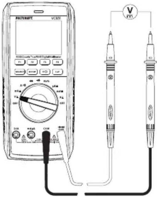 VOLTCRAFT VC831 - DC voltage mode ("V=") - 1