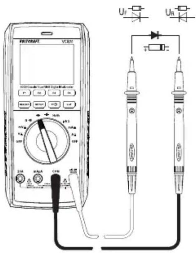 VOLTCRAFT VC831 - Test de diodes - 2
