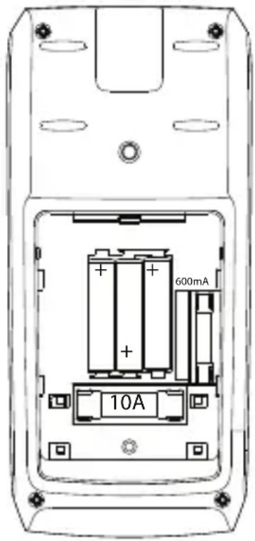 VOLTCRAFT VC831 - Batterij- en zekeringvak openen - 1
