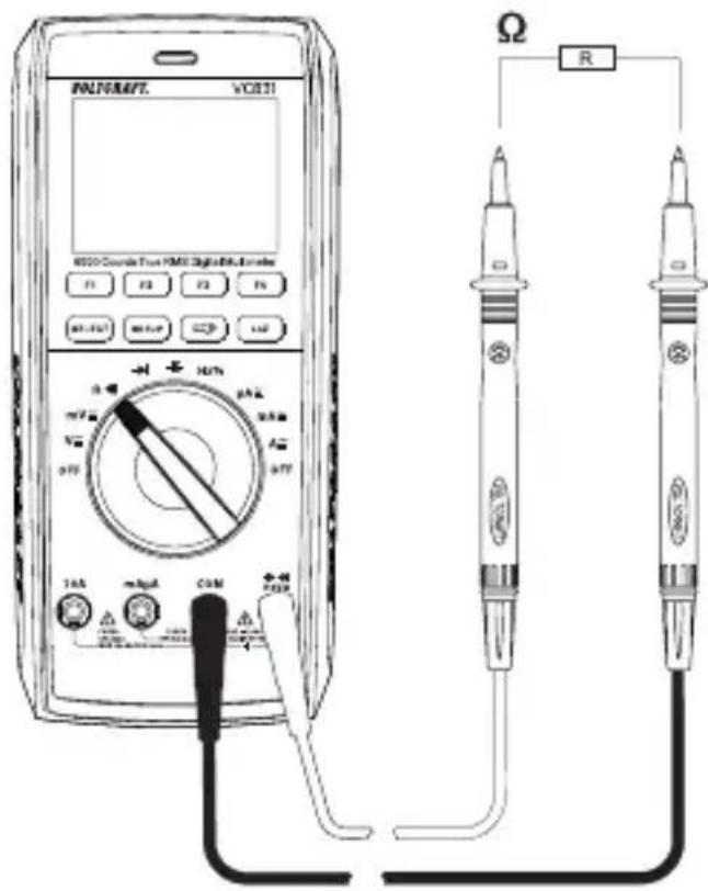 VOLTCRAFT VC831 - Measuring resistance - 2