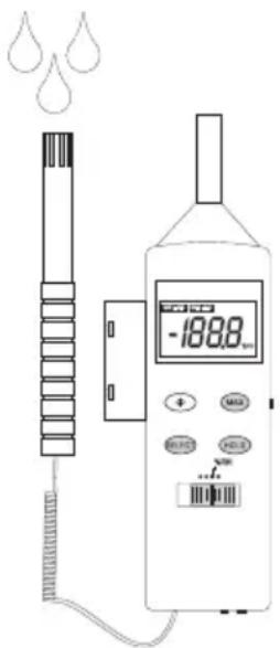 VOLTCRAFT DT 8820 - Meting van de luchtvochtigheid - 1