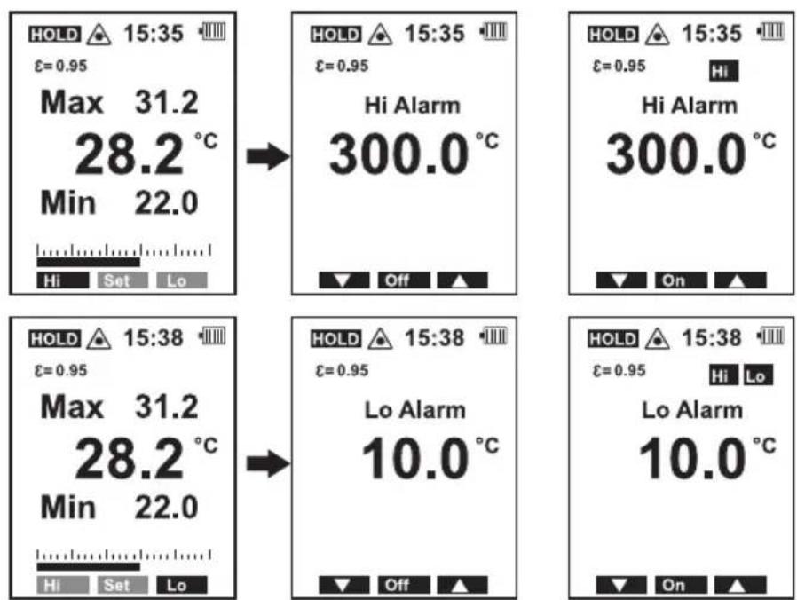 VOLTCRAFT IR 120150D - Alarm einstellen - 1