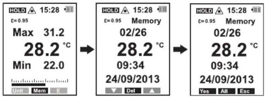 VOLTCRAFT IR 120150D - Deleting data - 1