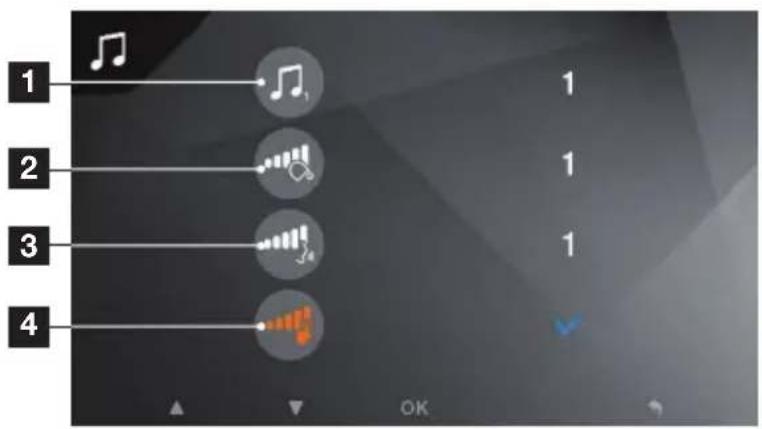 EXTEL Code - - MENÜ ZUR EINSTELLUNG DES TONS - 1