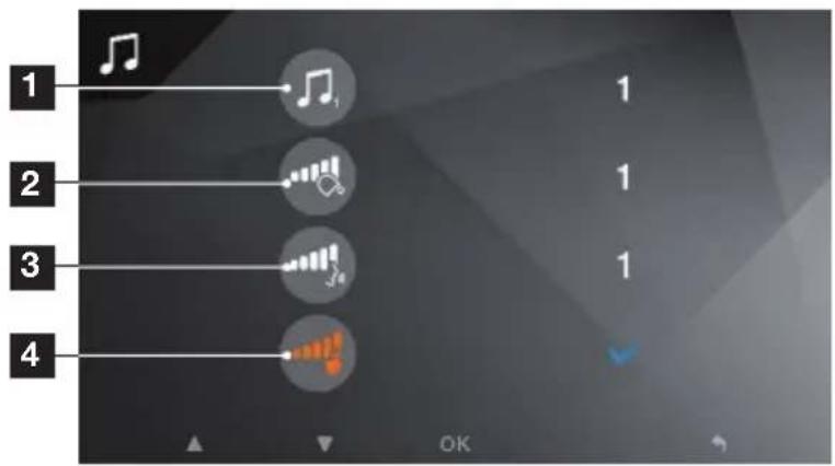 EXTEL Code - - MENU DI REGOLAZIONE DELL'AUDIO - 1