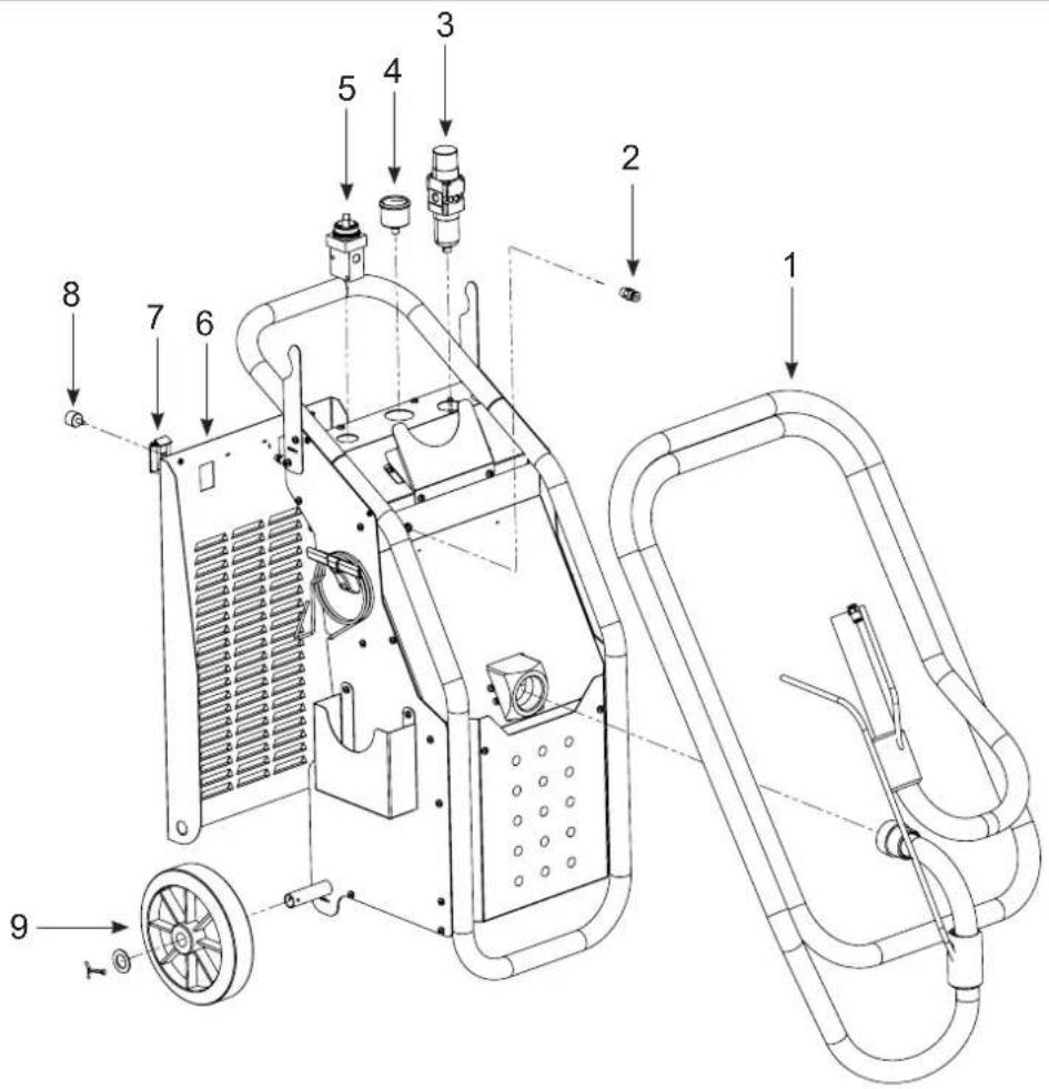GYS Gysdust Self Extractor - SPARE PARTS / ERSATZTEILE / PIEZAS DE REPUESTO / ЗАПАСНЫЕ ЧАСТИ / RESERVE ONDERDELEN / PEZZI DI RICAMBIO - 1
