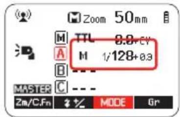 Hähnel MODUS 600RT MK II (Sony) - Réglage du mode GROUPE - TTL / m / OFF - 2