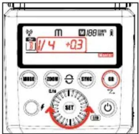 Hähnel MODUS 360RT (Fujifilm) - Setting flash output - 1