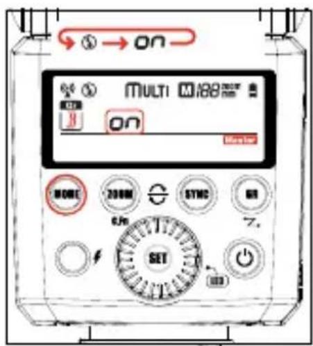 Hähnel MODUS 360RT (Fujifilm) - Setting flash output/flash frequency/flash times - 1