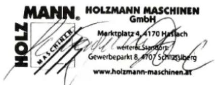 Holzmann MKS 180 - EU-KONFORMITÄTSERKLÄRUNG/CE-CERTIFICATE OF CONFORMITY - 1