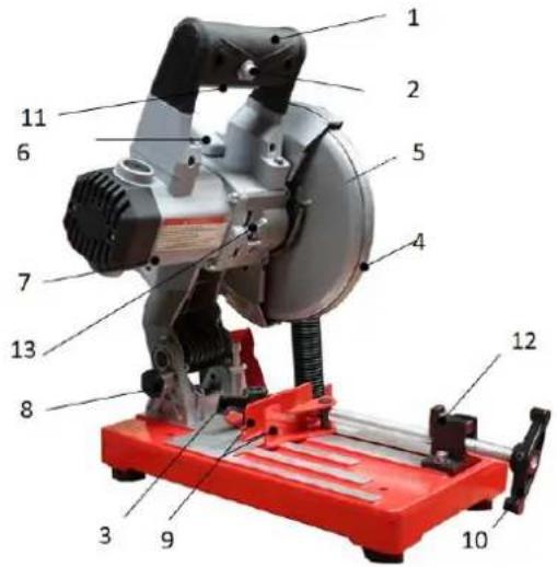 Holzmann MKS 180 - Komponenten / Components / componentes / Contrôles et composants / Komponenter - 1