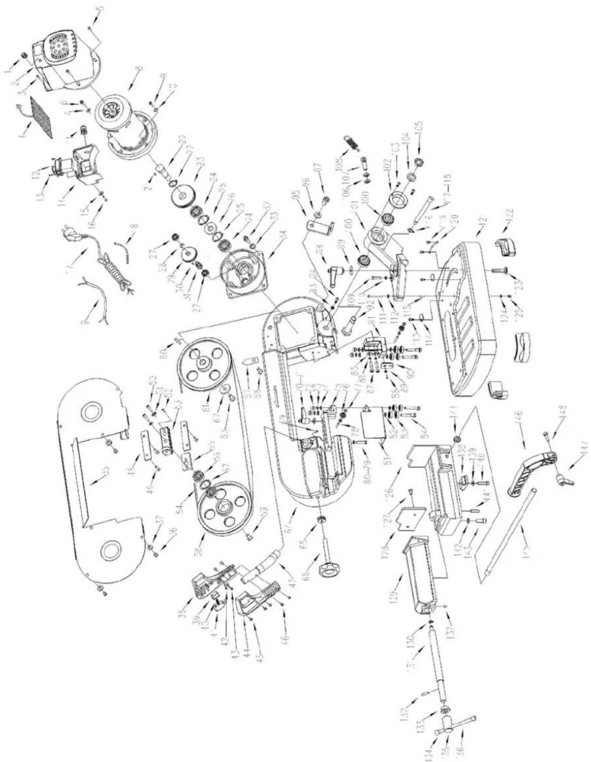 Holzmann BS 125M - Explosionszeichnung / Exploded drawing - 1