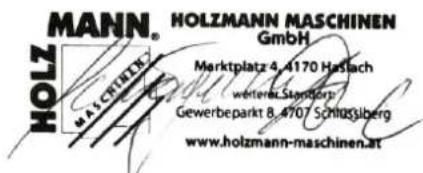 Holzmann HBS 230HQ - Angewandte Normen / applicable Standards - 1