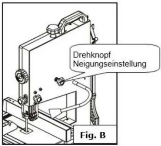 Holzmann HBS 230HQ - Sägebandlauf / Neigungseinstellung - 2