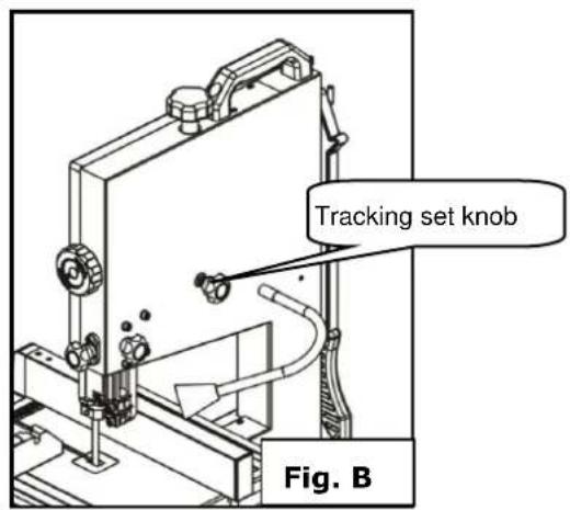 Holzmann HBS 230HQ - Aligning the saw band / tilt adjustment - 2