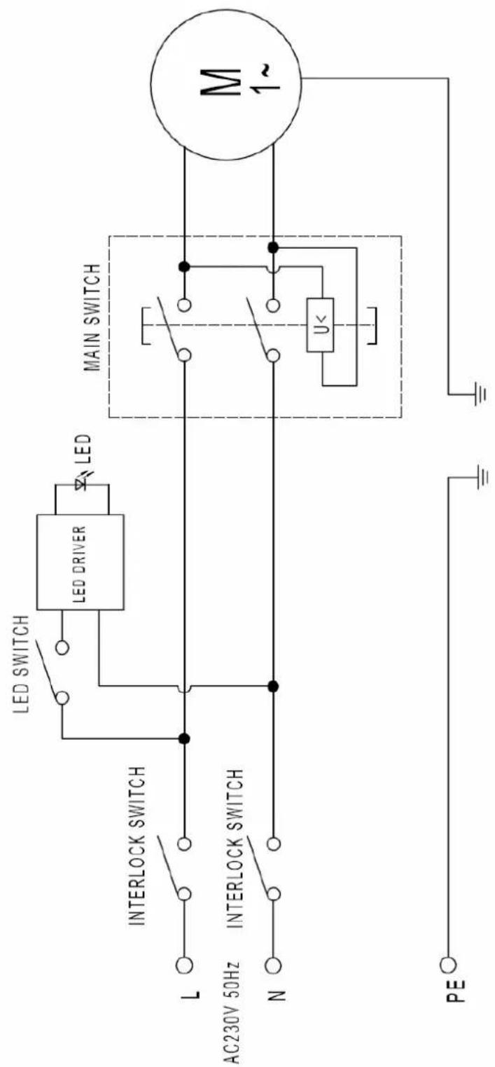 Holzmann HBS 230HQ - SCHALTPLAN / WIRING DIAGRAM - 1