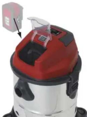 Toolcraft NTS200 - G) insertion/retrait de la batterie - 1