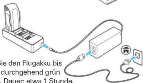 die den Flugakku bis durchgehend grün . Dauer: etwa 1 Stunde.