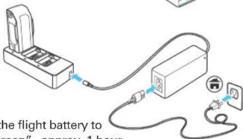 the flight battery to reep" approx 1 hour