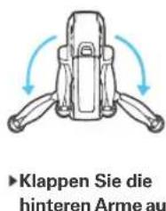 Klappen Sie die hinteren Arme au