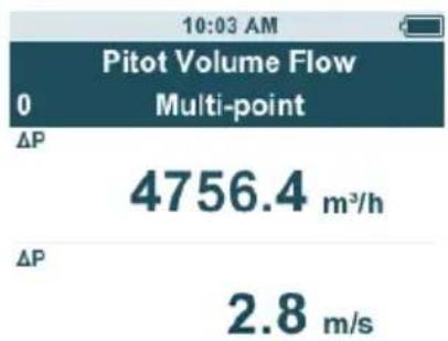 Testo 440 - Application débit volumétrique pitot [Pitot Volume Flow] - 2