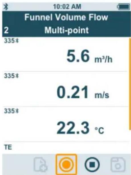 Testo 440 - Application débit volumétrique cône [Funnel Volume Flow] - 2