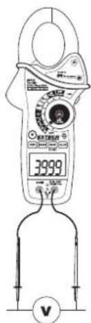 Extech EX810 - Mesures de la tension c.a./c.c. - 1