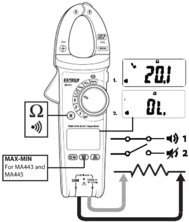 Extech MA445 - Remarques : - 1