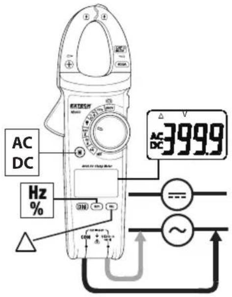 Extech MA445 - Mesures de tension de courants alternatif et continu - 3
