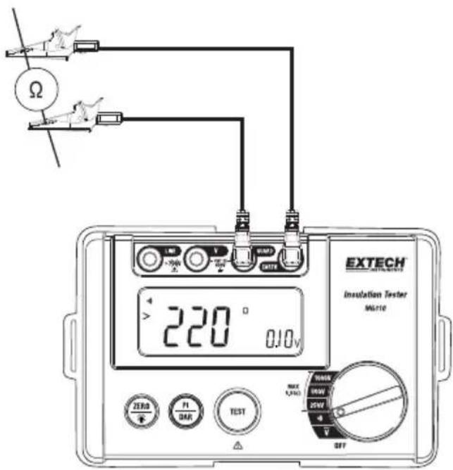 Extech MG310 - TEST de continuité à FAIBLE résistance - 1