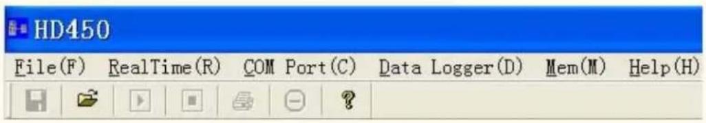 Extech HD450 - Menu principal - 1