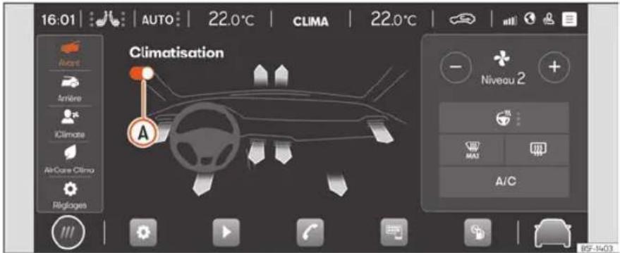 SEAT León (2022) - Menu de climatisation - 1