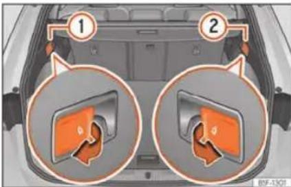 SEAT León (2022) - Rabattre le dossier de la banquette arrière depuis le coffre à bagages - 1
