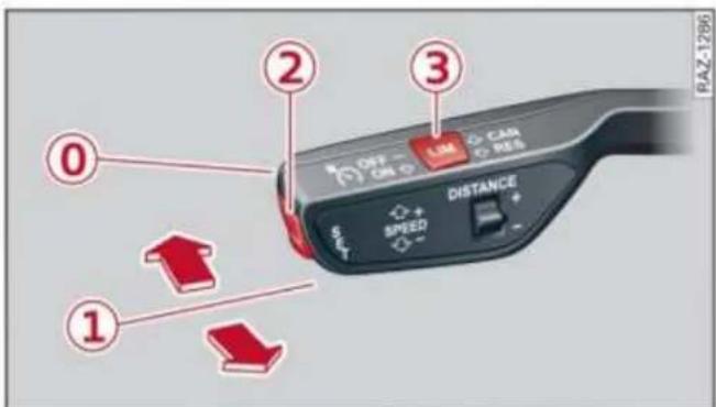 AUDI Q5 (2023) - Utilisation du système Audi adaptive cruise control - 1