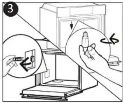 HOOVER HOVEN 300 HOC3158IN - Changing the Bulb (A seconda del modello del forno.) - 3