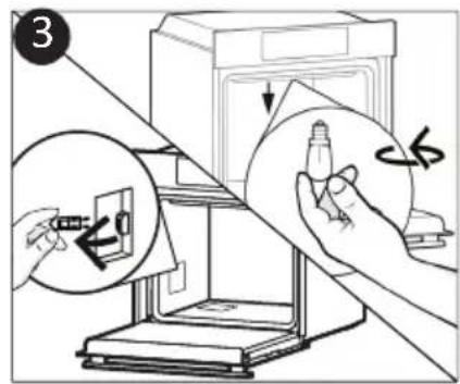 HOOVER HOVEN 300 HOC3158IN - Changing the Bulb (depends on model) - 3