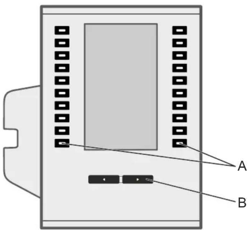 Auerswald COMfortel D600 - Touches et LED du module d'extension de touches - 1
