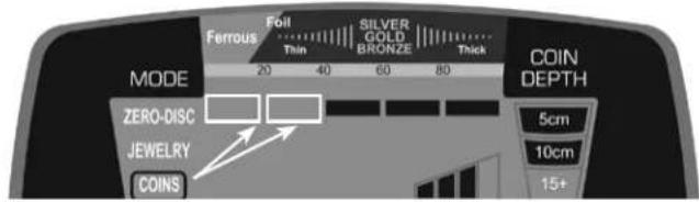 GARRETT ACE 200i - Sélection des MODES (seuils de distinction) - 1