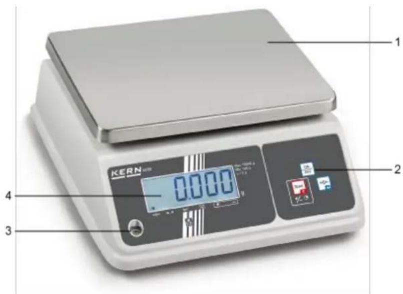 Kern WTB 1K4N - Geräteübersicht - 1