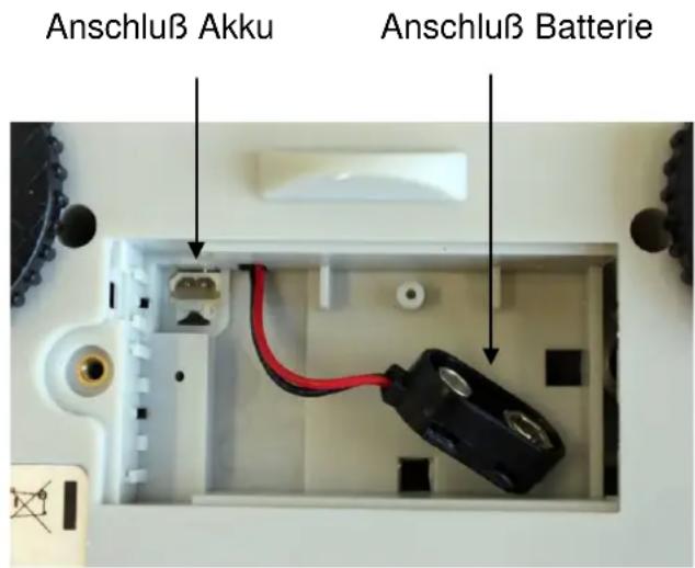 Anschluß Akku Anschluß Batterie
