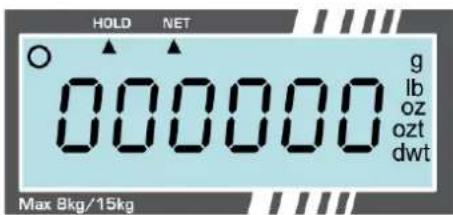 HOLD NET 000000 g lb oz ozt dwt Max 8kg/15kg