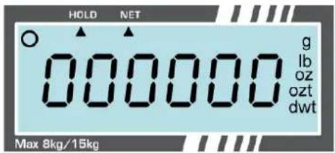 HOLD NET 000000 g lb oz ozt dwt Max 8kg/15kg