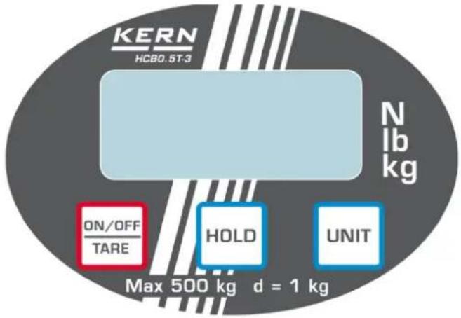 Kern HCB 20K10 - Anzeigen- und Tastaturübersicht - 1