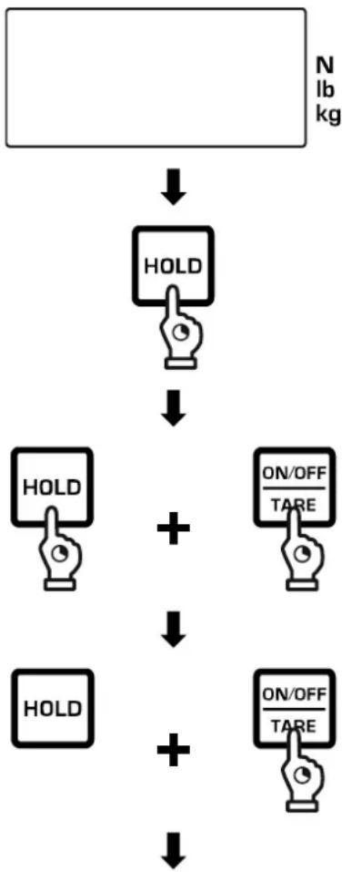 Kern CH 50K100 - Setup-MENU aufrufen - 1