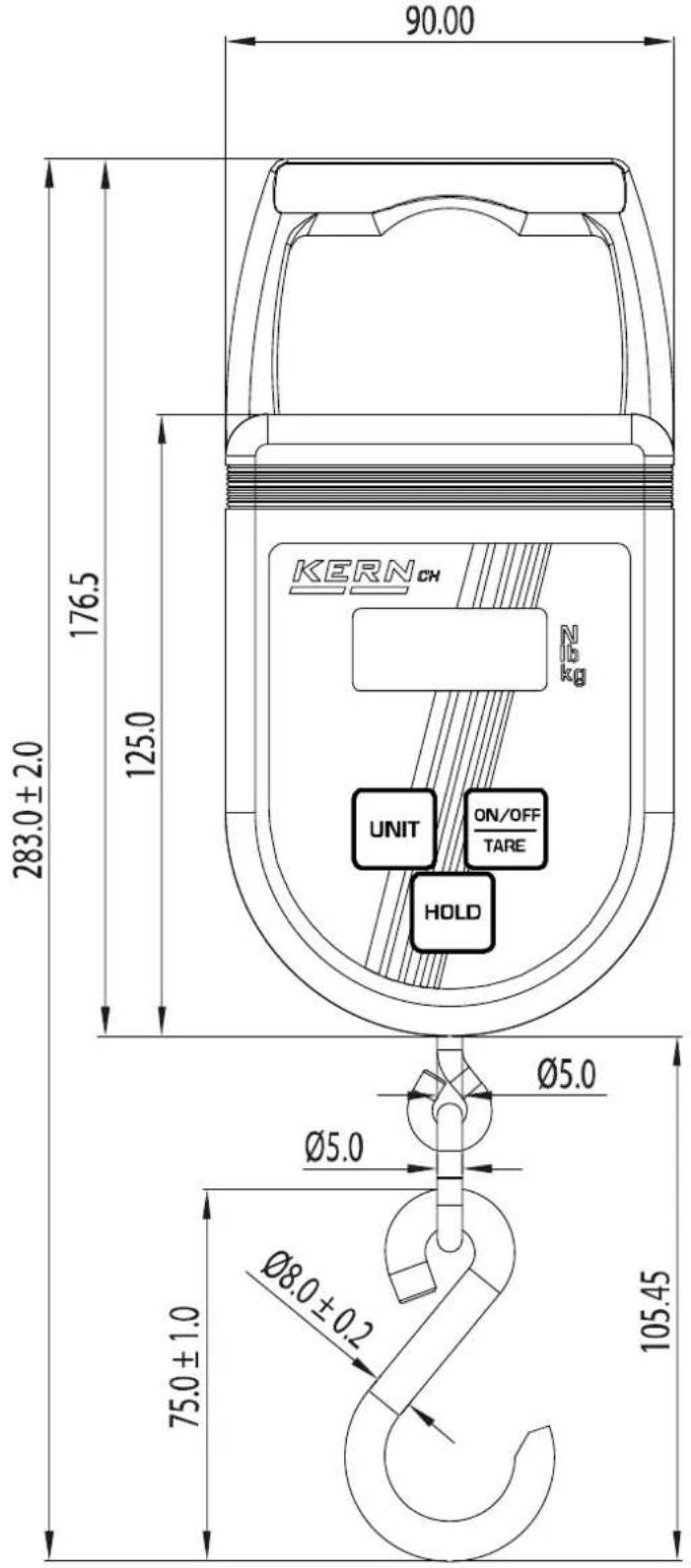 Kern CH 50K100 - Abmessungen - 1