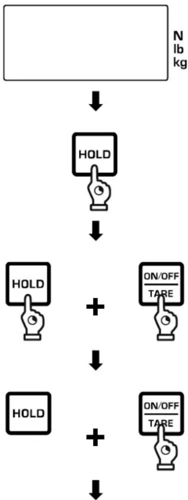 Kern CH 50K100 - Invoke setup menu - 1