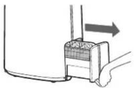 SHARP UAKCP100E - Verwijder de luchtbevochtigingsfilter en -bak. - 1