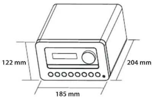 122 mm 185 mm 204 mm