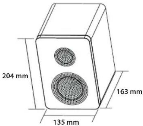 204 mm 163 mm 135 mm